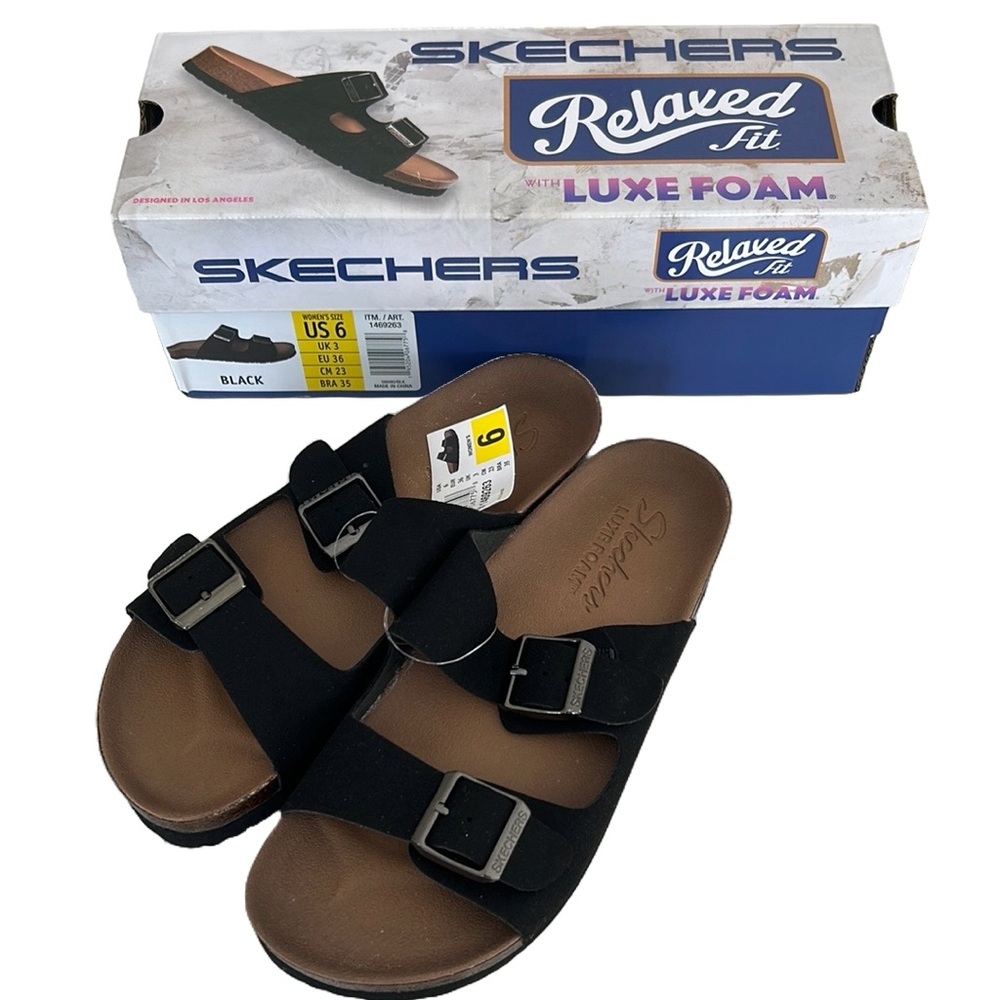 NEW Skechers Relaxed Fit with Luxe Foam Sandals
